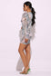 Water drop printed mesh dress: M / SILVER