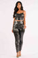 Metallic ruched set: S / TAUPE