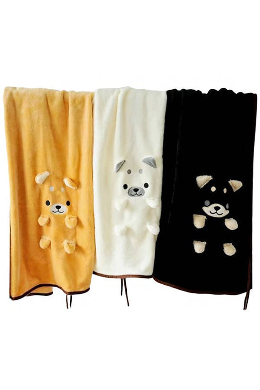 Shiba Inu Puppy Dog Soft Terry Fleece Microfiber Blanket