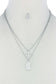 Stylish Double Layer Cross And Mary Necklace And Earring set