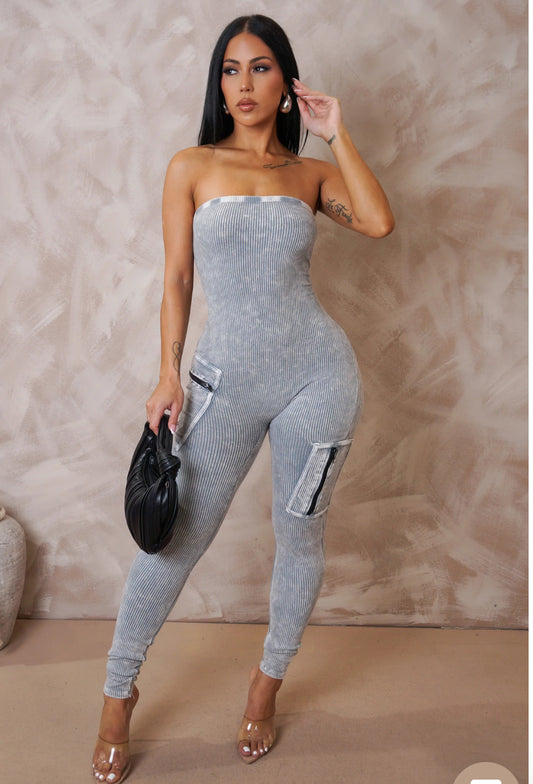 Gray jumpsuit