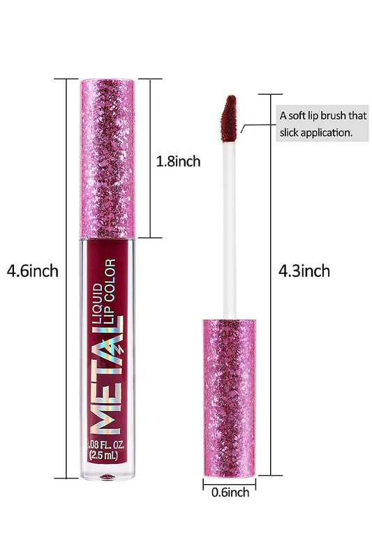 Metallic Glitter Shimmer Novelty Liquid Lipstick