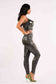 Metallic ruched set: S / TAUPE