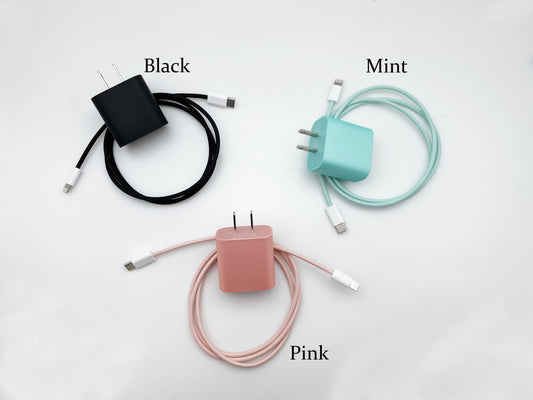 FAST 20W 3.3ft Lightening to USB-C Charger for iPhone: Lilac