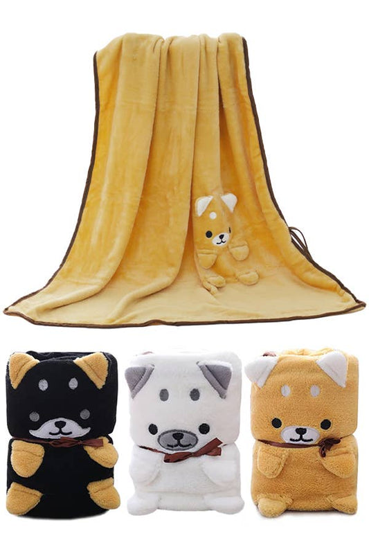 Shiba Inu Puppy Dog Soft Terry Fleece Microfiber Blanket